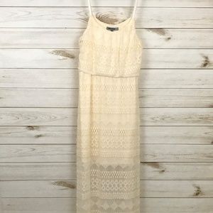 Bailey Blue Women's Lace Maxi Dress Ivory Cream S